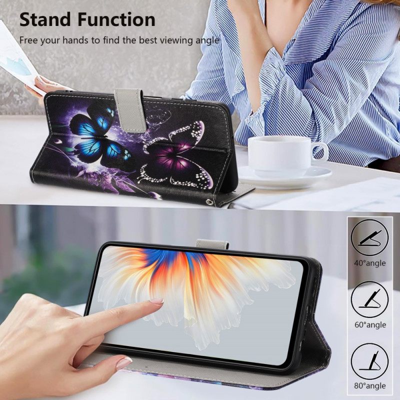 Δερματινη Θηκη Xiaomi 17 Pro Max Δύο Πεταλούδες Σιλικόνης