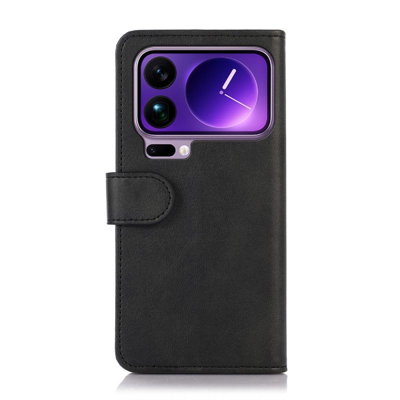 Δερματινη Θηκη Xiaomi 17 Pro Max Κλασικό Εφέ Δέρματος Σιλικόνης