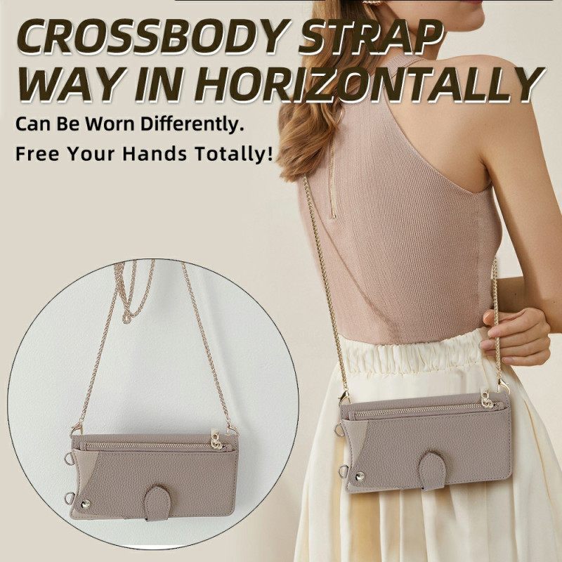 Δερματινη Θηκη Xiaomi 17 Pro Max Λουράκι Ώμου Με Αλυσίδα