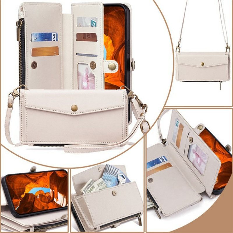 Δερματινη Θηκη Xiaomi 17 Pro Max Πορτοφόλι Και Λουράκι Ώμου