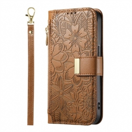 Δερματινη Θηκη Xiaomi 17 Pro Max Πορτοφόλι Με Λουλουδάτο Σχέδιο Σιλικόνης