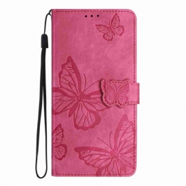 Δερματινη Θηκη Xiaomi 17 Pro Max Σχέδιο Πεταλούδας Με Εφέ Σουέτ