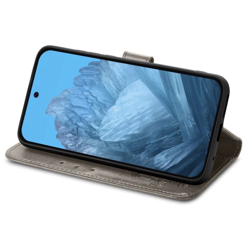 Δερματινη Θηκη Xiaomi 17 Pro Max Τετράφυλλα Τριφύλλια Σιλικόνης