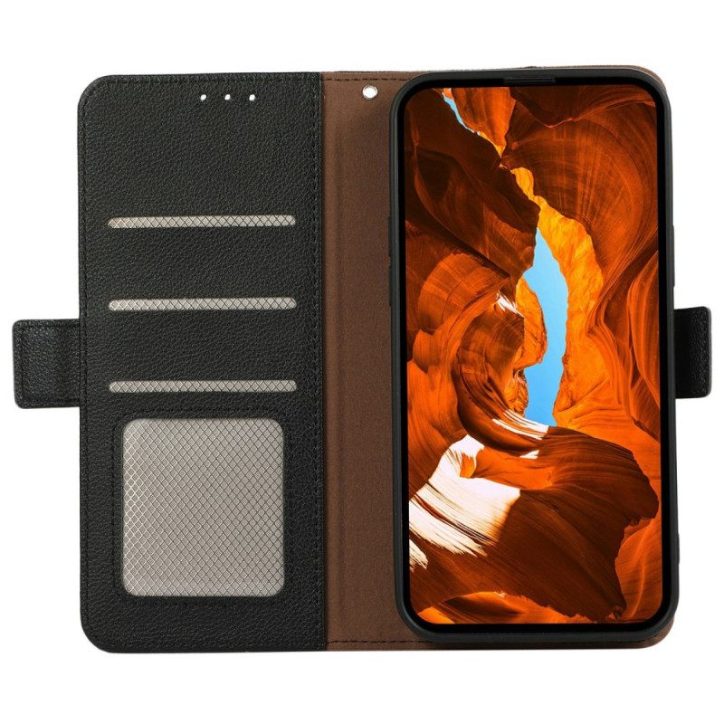 Δερματινη Θηκη Xiaomi 17 Pro Max Υφή Λίτσι Με Κλείδωμα Rfid