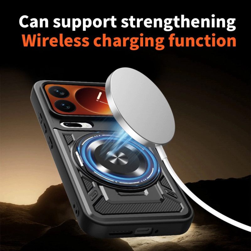 Κάλυμμα Xiaomi 17 Pro Max Μαγνητικό Με Περιστρεφόμενη Βάση Σιλικόνης