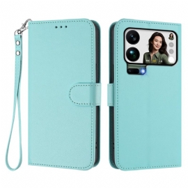 Θηκη Κινητου Xiaomi 17 Pro Max Θήκες Κινητών Τεχνητό Δέρμα Με Λουρί