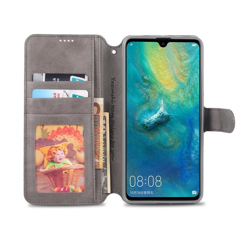 Θήκη Flip Huawei Mate 20 Εφέ Δέρματος Azns