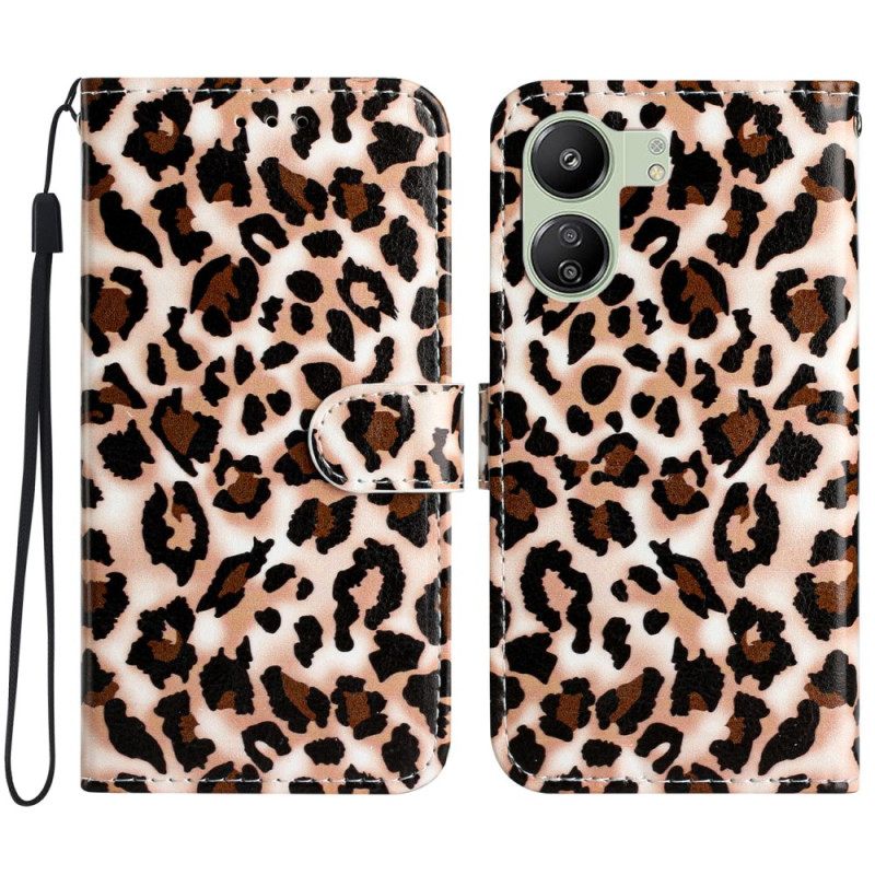 Θηκη Κινητου Poco C65 Θήκες Κινητών Leopard Print Strappy