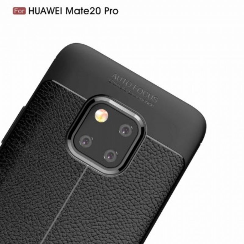 Θήκη Huawei Mate 20 Pro Δερμάτινο Εφέ Litchi Διπλής Γραμμής