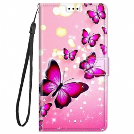 Κάλυμμα Xiaomi Redmi Note 11 Pro Plus 5G με κορδονι Ανεμιστήρας Strap Butterflies