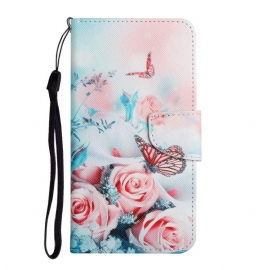 Θήκη Flip Xiaomi Redmi Note 11 Pro Plus 5G Μπουκέτο Λουλούδια Και Πεταλούδες