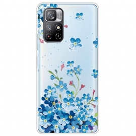 θηκη κινητου Xiaomi Redmi Note 11 Pro Plus 5G Μπουκέτο Με Μπλε Λουλούδια