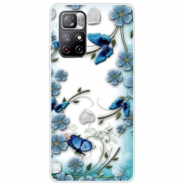 Θήκη Xiaomi Redmi Note 11 Pro Plus 5G Μπλε Λουλούδια Και Πεταλούδες