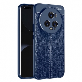 Θήκη Honor Magic 5 Pro Δερμάτινο Εφέ Litchi Double Line