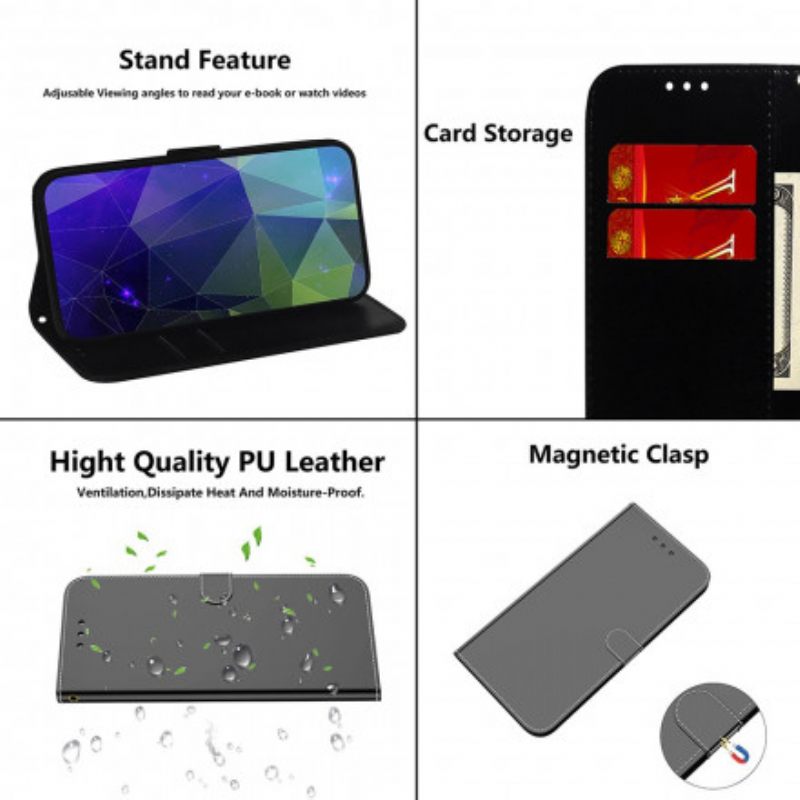 Κάλυμμα OnePlus 9 Pro Κάλυμμα Καθρέφτη Από Συνθετικό Δέρμα