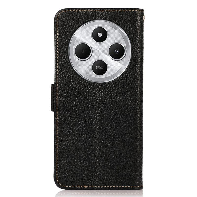 Δερματινη Θηκη Poco C75 Δέρμα Λίτσι Με Αποκλεισμό Rfid Khazneh