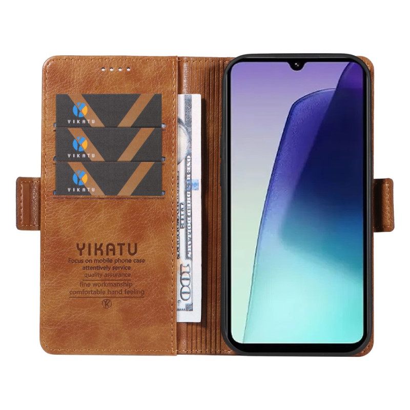 Δερματινη Θηκη Poco C75 Διπλό Κούμπωμα Yikatu