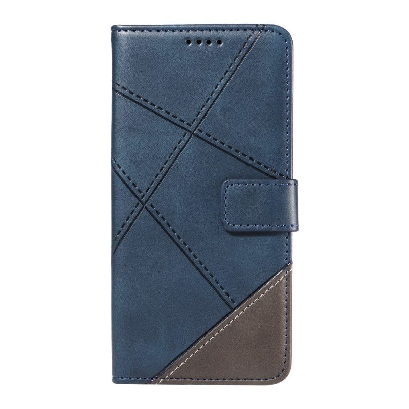 Δερματινη Θηκη Poco C75 Δίχρωμες Ρίγες Σιλικόνης