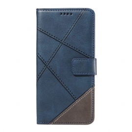 Δερματινη Θηκη Poco C75 Δίχρωμες Ρίγες Σιλικόνης