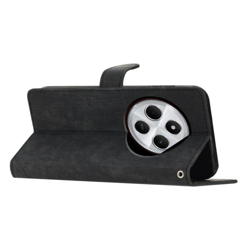 Δερματινη Θηκη Poco C75 Εφέ Σουέτ Με Λουράκι