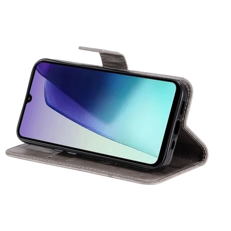 Δερματινη Θηκη Poco C75 Γάτα Και Δέντρο Με Λουρί