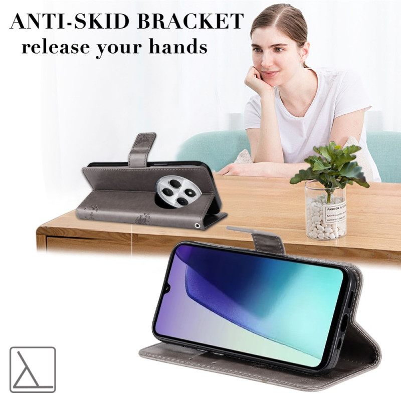 Δερματινη Θηκη Poco C75 Γάτα Και Δέντρο Με Λουρί