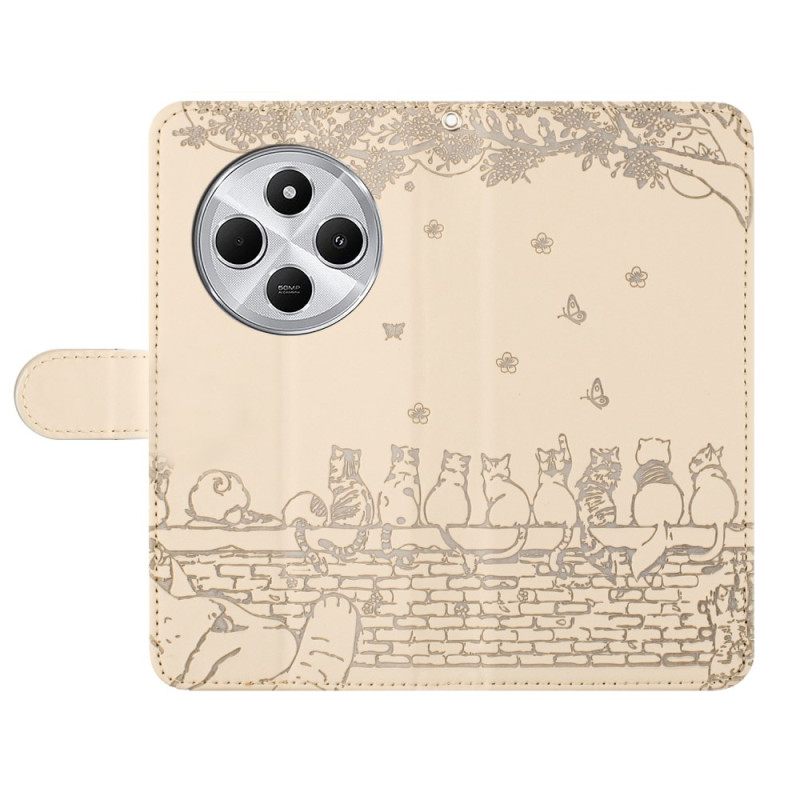 Δερματινη Θηκη Poco C75 Γάτες Με Λουρί
