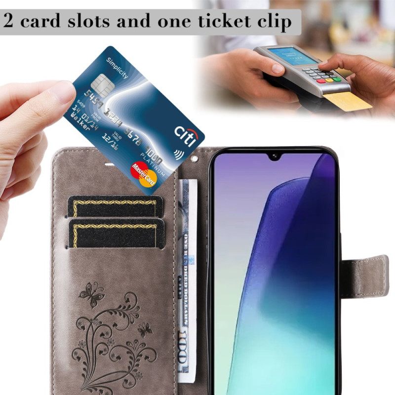 Δερματινη Θηκη Poco C75 Γιγάντιες Πεταλούδες Σιλικόνης