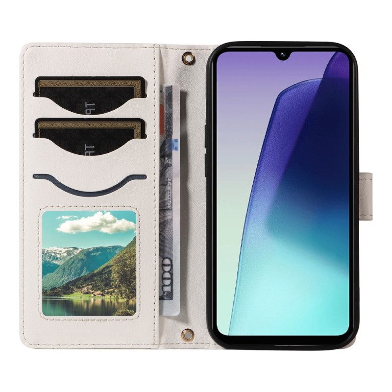 Δερματινη Θηκη Poco C75 Καπιτονέ Με Λουράκι Ώμου Και Βραχιόλι