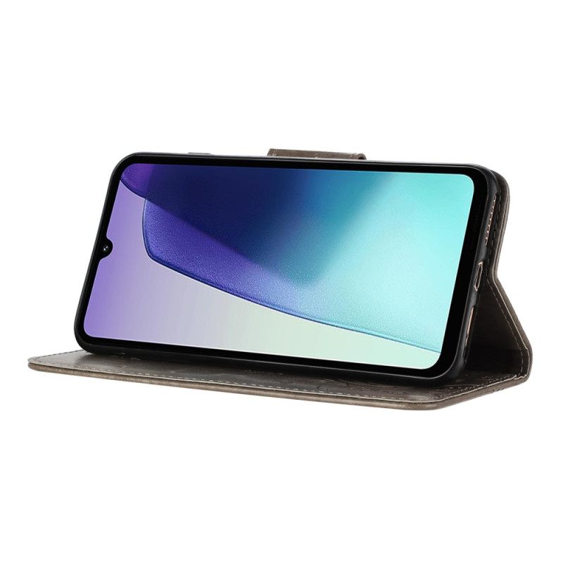 Δερματινη Θηκη Poco C75 Λουλούδια Και Πεταλούδες Με Κορδόνι