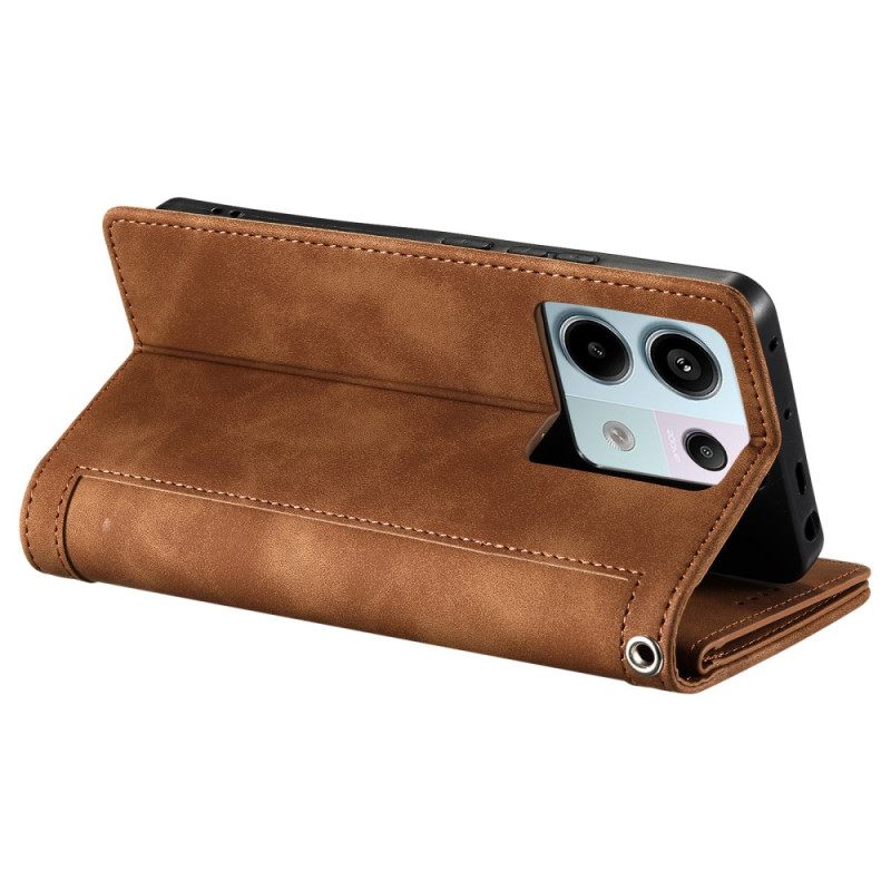 Δερματινη Θηκη Poco C75 Πολυλειτουργικό Με Λουρί