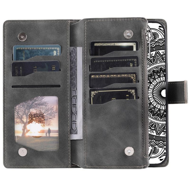 Δερματινη Θηκη Poco C75 Σουέτ Εφέ Μαντάλα