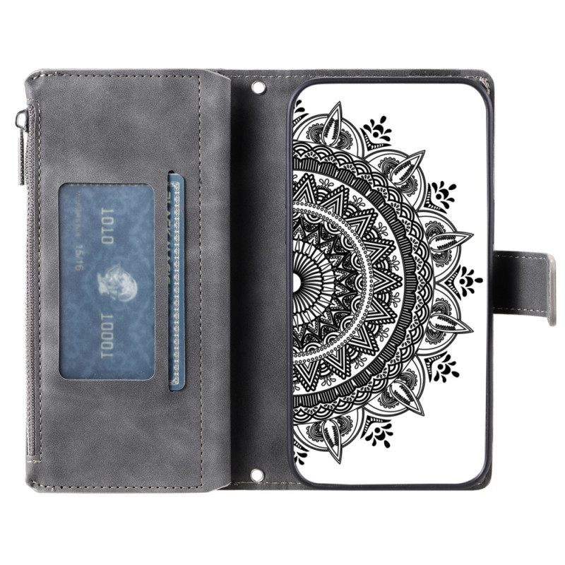 Δερματινη Θηκη Poco C75 Σουέτ Εφέ Μαντάλα