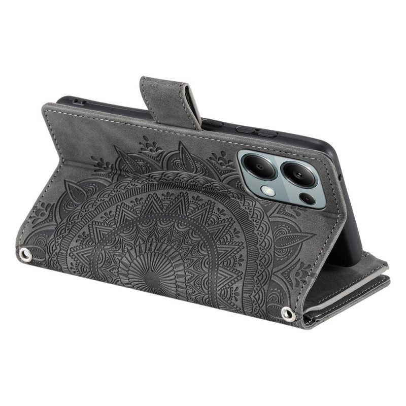 Δερματινη Θηκη Poco C75 Σουέτ Εφέ Μαντάλα