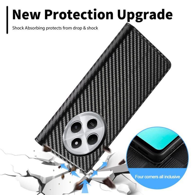 Δερματινη Θηκη Poco C75 Υφή Άνθρακα