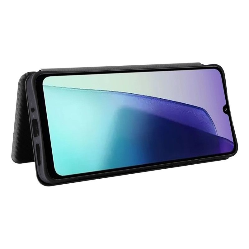 Δερματινη Θηκη Poco C75 Υφή Ίνων Άνθρακα Σιλικόνης