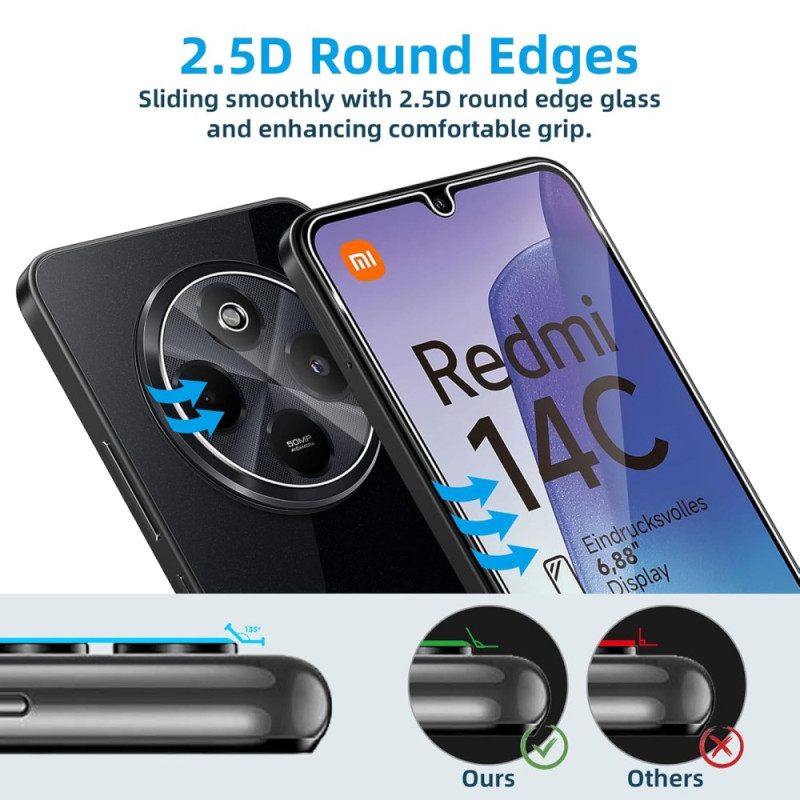 Διπλό Προστατευτικό Οθόνης Και Κάμερας Από Σκληρυμένο Γυαλί Για Xiaomi Redmi 14c / Poco C75