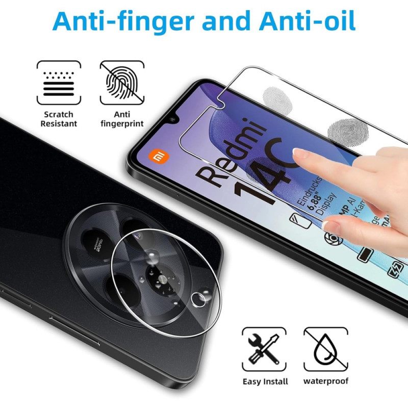 Διπλό Προστατευτικό Οθόνης Και Κάμερας Από Σκληρυμένο Γυαλί Για Xiaomi Redmi 14c / Poco C75