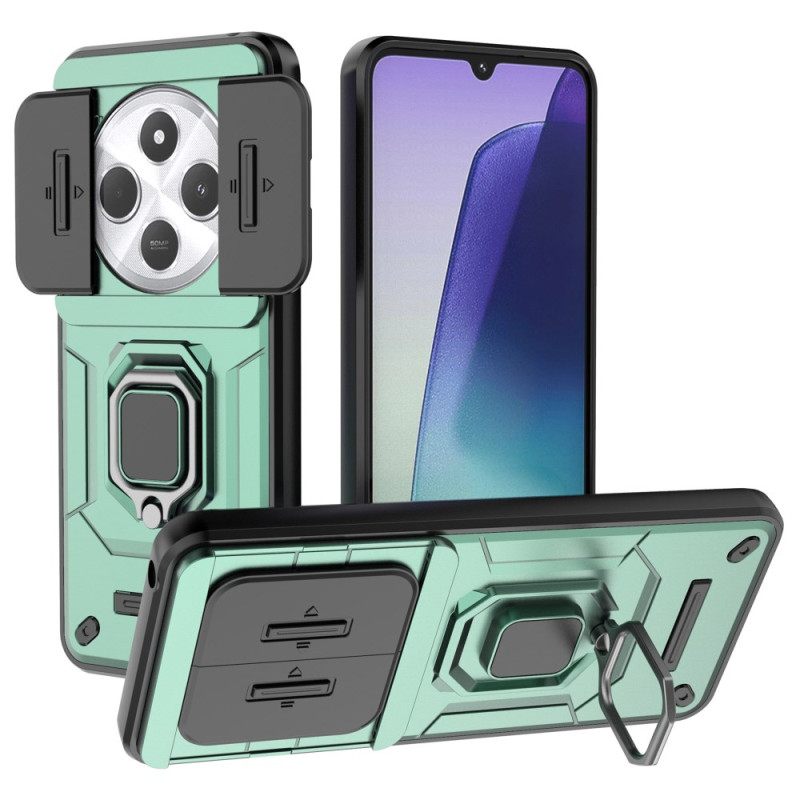 Κάλυμμα Poco C75 Ανθεκτική Θήκη Δαχτυλιδιού Με Συρόμενο Προστατευτικό Φακού