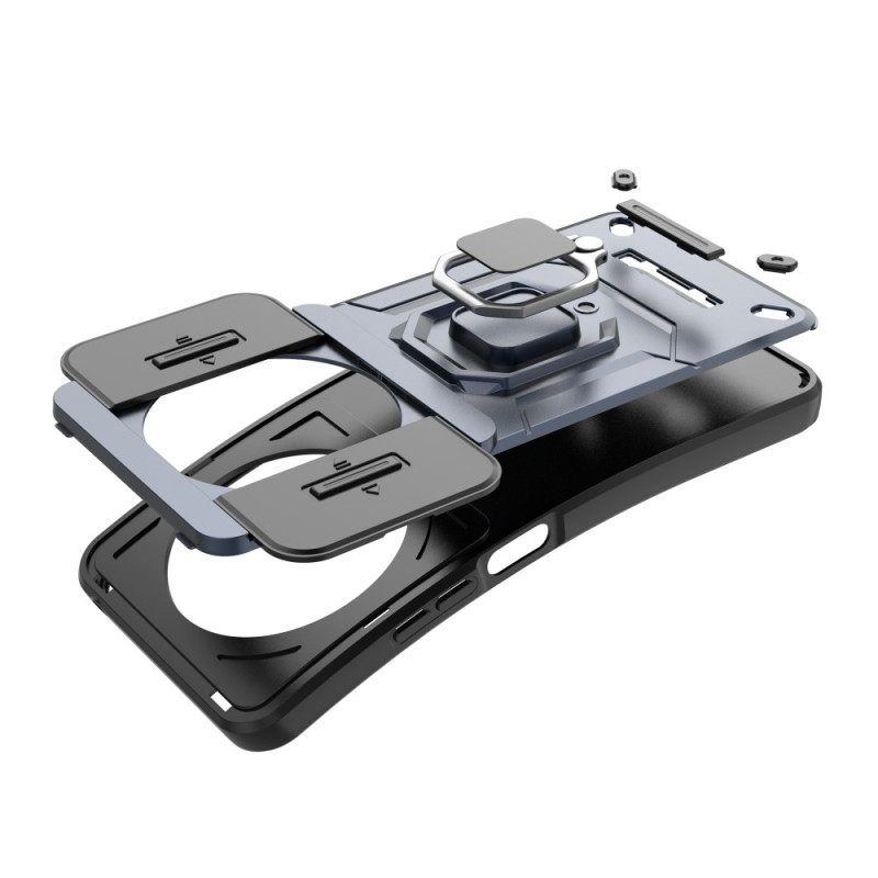 Κάλυμμα Poco C75 Ανθεκτική Θήκη Δαχτυλιδιού Με Συρόμενο Προστατευτικό Φακού