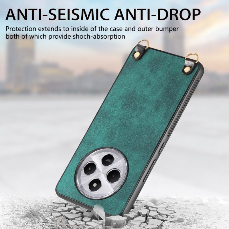 Κάλυμμα Poco C75 Ρετρό Δερμάτινο Εφέ