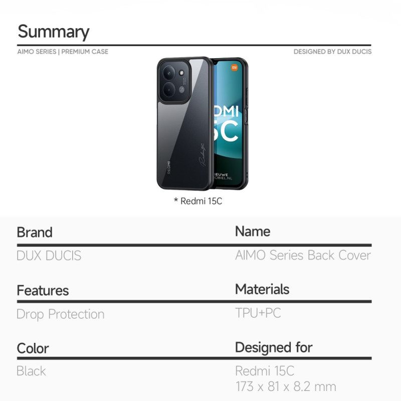 Κάλυμμα Poco C75 Θήκες Κινητών Σειρά Aimo Dux Ducis