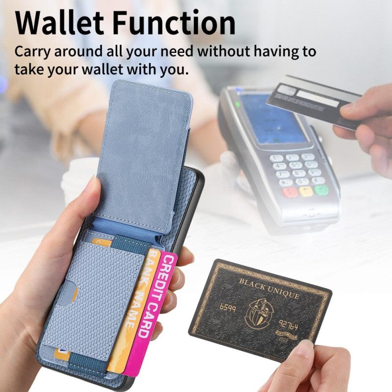 Κάλυμμα Poco C75 Θήκη Και Βάση Καρτών Από Ανθρακονήματα