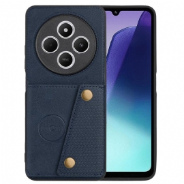 Κάλυμμα Poco C75 Θήκη Καρτών Και Βάση Με Εφέ Δέρματος Σιλικόνης