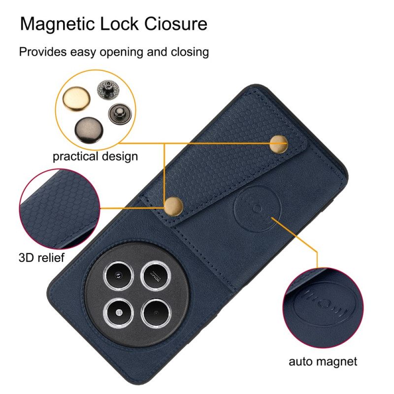 Κάλυμμα Poco C75 Θήκη Καρτών Και Βάση Με Εφέ Δέρματος Σιλικόνης