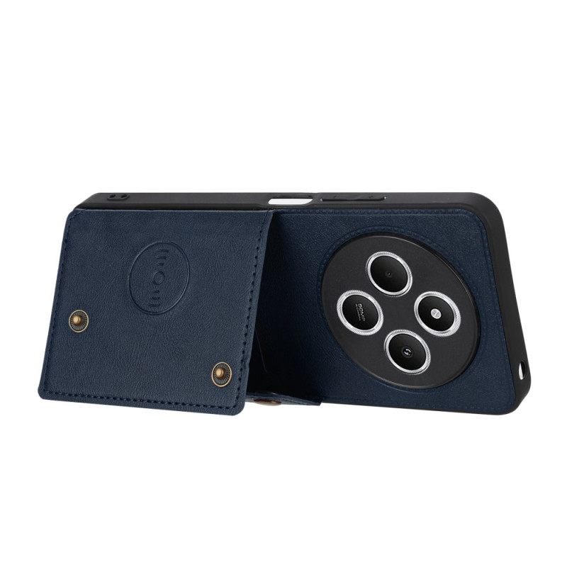 Κάλυμμα Poco C75 Θήκη Καρτών Και Βάση Με Εφέ Δέρματος Σιλικόνης