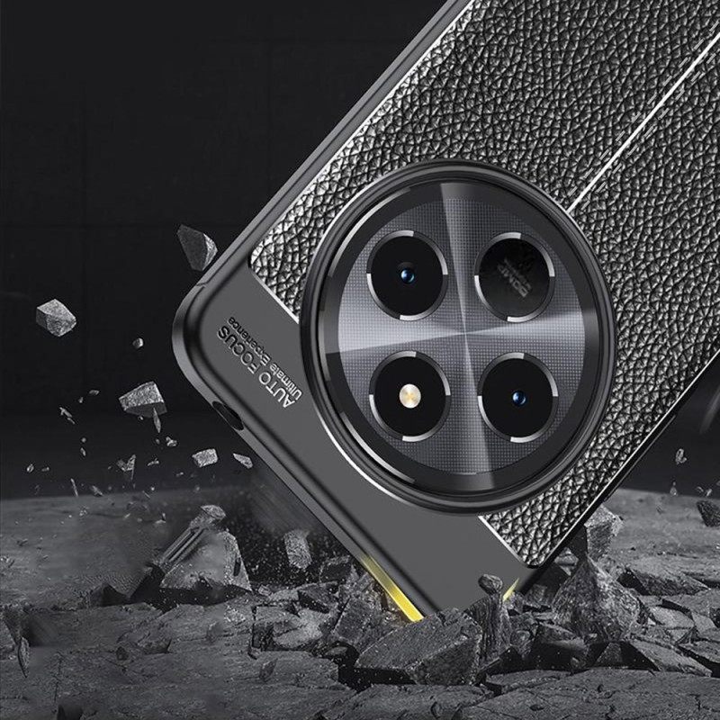 Κάλυμμα Poco C75 Υφή Λίτσι Σιλικόνης