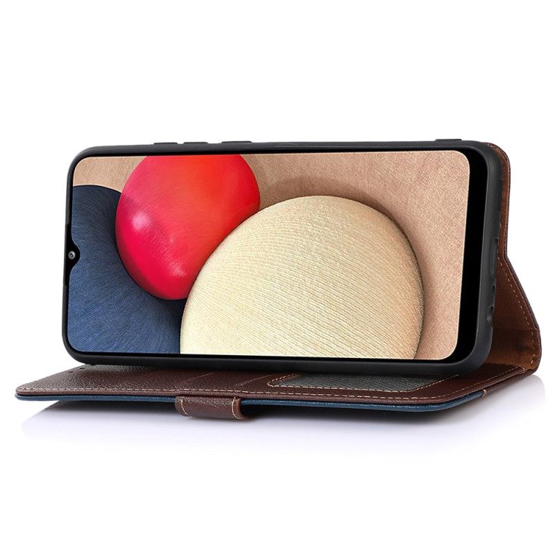 Θηκη Κινητου Poco C75 Υφή Λίτσι Με Αποκλεισμό Rfid Khazneh