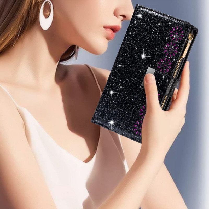 Κάλυμμα Samsung Galaxy Z Fold 4 Ultra Παγιέτα Με Λουράκι