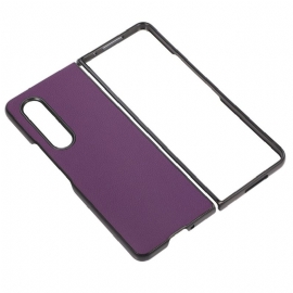 Θήκη Samsung Galaxy Z Fold 4 Ρετρό Εφέ Litchi Faux Leather